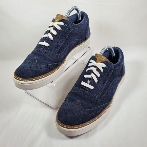 Ted Baker London Hapra 3 Navy Blue Suede Oxford Shoes Mens Size 9 Shoes - Picture 1 of 8